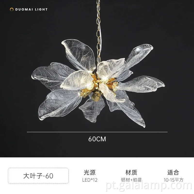 Luminária elegante de luminária pendurada no estilo ramo para mesa de jantar